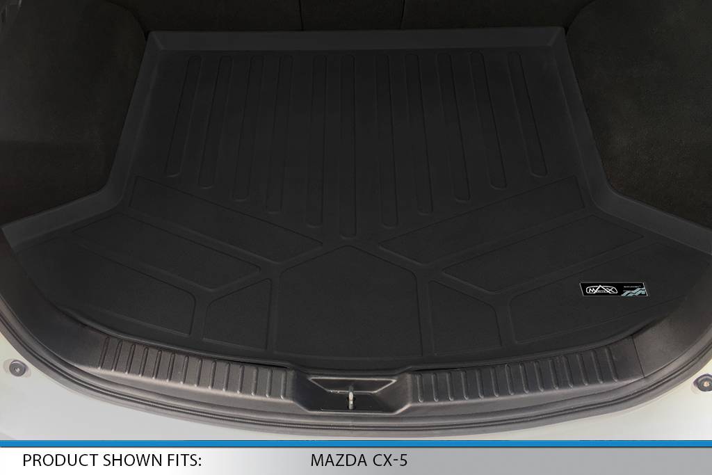 SMARTLINER Custom Fit Floor Mats 2 Rows and Cargo Liner Set Black for 2017-2019 Mazda CX-5 
