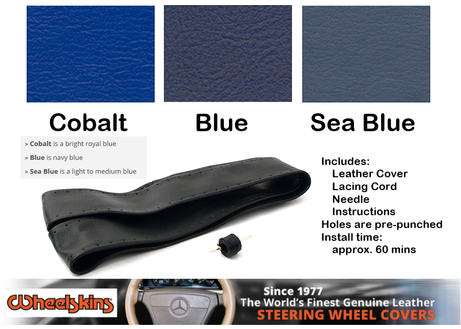 Wheelskins Genuine Leather Steering Wheel Cover - Single Color 15