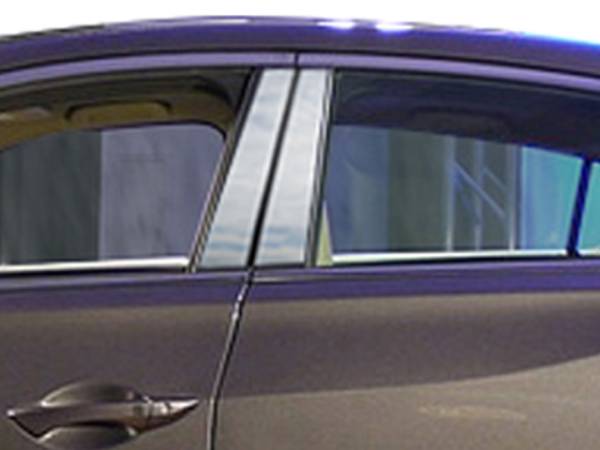 QAA - Acura ILX 2013-2020, 4-door, Sedan (4 piece Stainless Steel Pillar Post Trim ) PP13205 QAA
