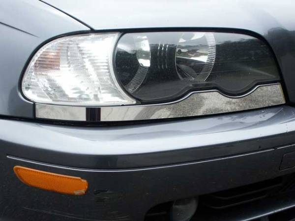 QAA - BMW 3 Series 2001-2005, 2-door, 325Ci Coupe (2 piece Stainless Steel Head Light Accent Trim ) HL25900 QAA