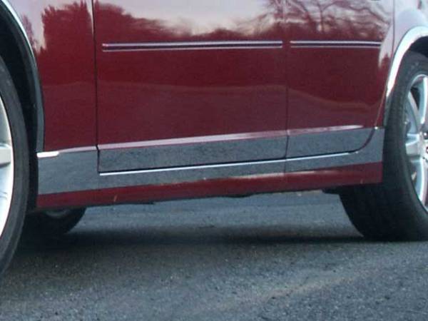 QAA - Cadillac CTS 2003-2007, 4-door, Sedan (8 piece Stainless Steel Rocker Panel Trim, On the rocker & Lower Kit 5.25" - 5.5" tapered Width Installs below the door AND Spans from the bottom of the door UP to the specified width.) TH43250 QAA