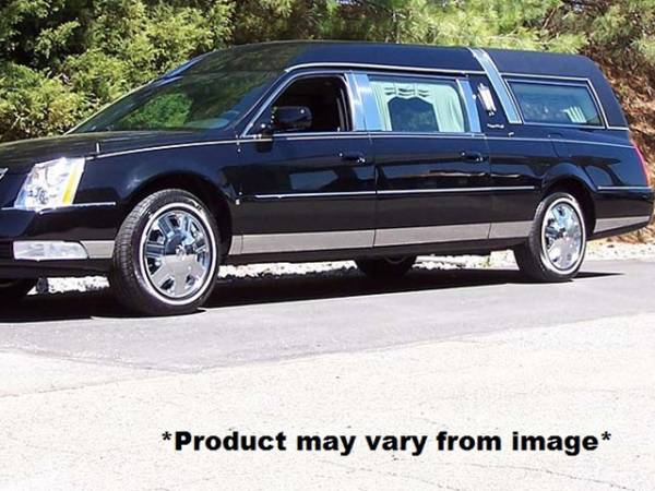 QAA - Cadillac DTS 2006-2011, Federal Hearse (12 piece Stainless Steel Rocker Panel Trim, Lower Kit 4.5" Width Spans from the bottom of the door UP to the specified width.) TH40253 QAA