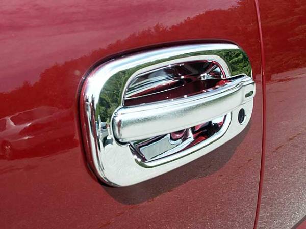 QAA - Cadillac Escalade 1999-2006, 4-door, SUV (8 piece Chrome Plated ABS plastic Door Handle Cover Kit Does NOT include passenger key access ) DH40198 QAA