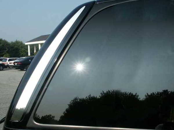 QAA - Cadillac Escalade 2002-2006, 4-door, SUV (2 piece Stainless Steel Rear Window Trim ) RW42255 QAA