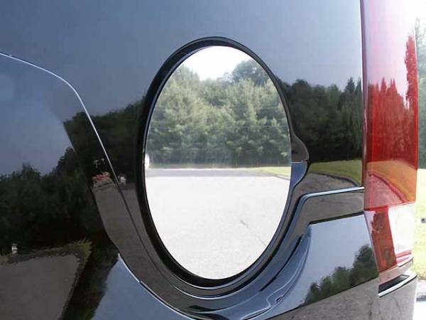 QAA - Cadillac Escalade 2007-2014, 4-door, SUV (1 piece Stainless Steel Gas Door Cover Trim Warning: This is NOT a replacement cap. You MUST have existing gas door to install this piece ) GC42255 QAA