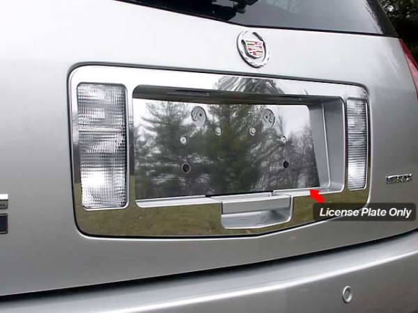 QAA - Cadillac SRX 2004-2009, 4-door, SUV (1 piece Stainless Steel License Plate Bezel ) LP44260 QAA