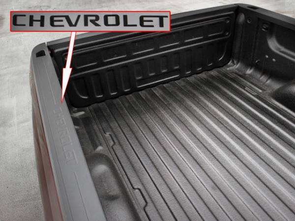QAA - Chevrolet Silverado 2014-2018, 4-door, Pickup Truck, Crew Cab, Short Bed (18 piece Stainless Steel "CHEVROLET" Bed Rail Letter Insert Trim Set of Two ) SGR54181 QAA