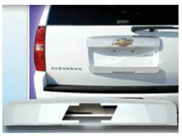QAA - Chevrolet Suburban 2007-2014, 4-door, SUV (1 piece Chrome Plated ABS plastic License Bar, Above plate accent Trim With Logo Cut Out ) LBP47196 QAA