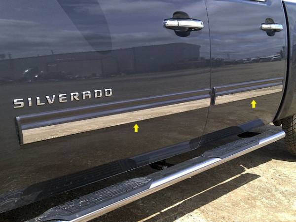 QAA - Chevrolet Suburban 2009-2014, 4-door, SUV (4 piece Stainless Steel Rocker Panel Trim, Insert Kit 1+(0.8125)" Width Side Molding.) TH49184 QAA