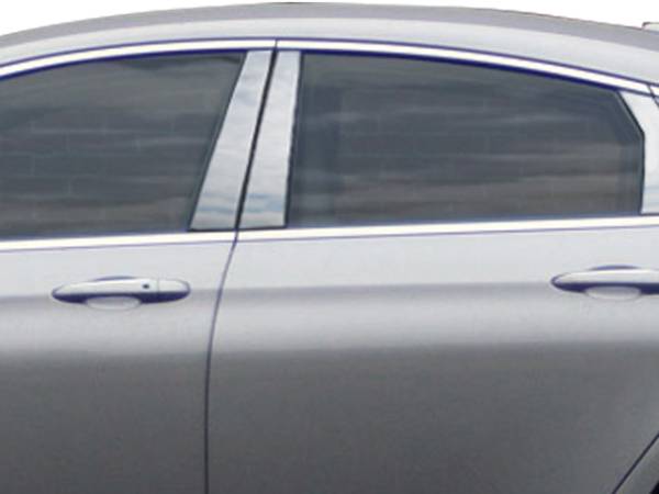 QAA - Chrysler 200 2015-2017, 4-door, Sedan (4 piece Stainless Steel Pillar Post Trim ) PP55780 QAA