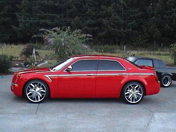 QAA - Chrysler 300 2005-2010, 4-door, Sedan (14 piece Stainless Steel Body Side Molding Accent Trim Arrow - 1.25" wide ) AT45765 QAA