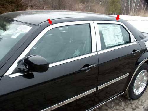 QAA - Chrysler 300 2005-2010, 4-door, Sedan, Base Model ONLY (4 piece Stainless Steel Window Trim Package Includes Upper Trim only, NO Pillar Posts, NO window sills. ) WP45765 QAA