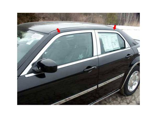 QAA - Chrysler 300 2005-2010, 4-door, Sedan, C-Model ONLY (4 piece Stainless Steel Window Trim Package Includes Upper Trim only, NO Pillar Posts, NO window sills. ) WP45767 QAA
