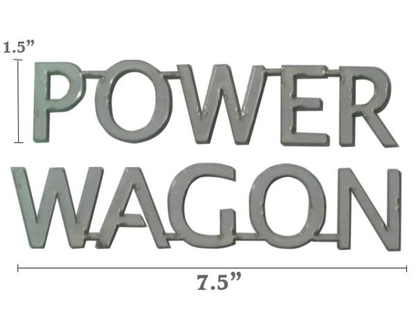 QAA - Dodge Magnum 2005-2008, 4-door, Wagon (2 piece Stainless Steel "POWER WAGON" decal 1.5" Height X 7.5" Width, Linked letters "POWER" and "WAGON" ) SGR45920 QAA