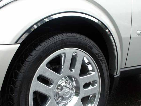 QAA - Dodge Nitro 2007-2011, 4-door, SUV (6 piece Stainless Steel Wheel Well Accent Trim With 3M adhesive installation and black rubber gasket edging.) WQ47940 QAA