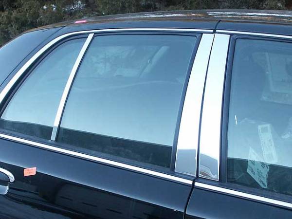 QAA - Ford Crown Victoria 1998-2010, 4-door, Sedan (6 piece Stainless Steel Pillar Post Trim ) PP32481 QAA