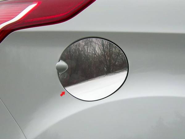 QAA - Ford Escape 2013-2019, 4-door, SUV (1 piece Stainless Steel Gas Door Cover Trim Warning: This is NOT a replacement cap. You MUST have existing gas door to install this piece With notch for finger grip contour) GC53360 QAA