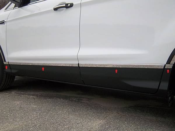 QAA - Ford Escape 2013-2019, 4-door, SUV (8 piece Stainless Steel Rocker Panel Trim, Insert Kit 1.25" Width Side Molding.) TH53360 QAA