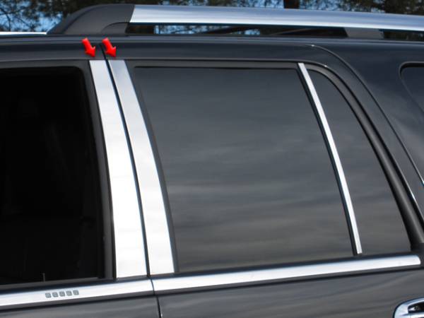 QAA - Ford Expedition 1997-2017, 4-door, SUV (4 piece Stainless Steel Pillar Post Trim ) PP37383 QAA