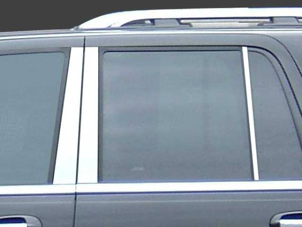 QAA - Ford Expedition 1997-2014, 4-door, SUV (6 piece Stainless Steel Pillar Post Trim ) PP37384 QAA