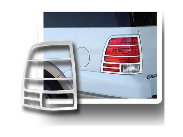 QAA - Ford Expedition 2003-2006, 4-door, SUV (2 piece Chrome Plated ABS plastic Tail Light Bezels ) TL43387 QAA