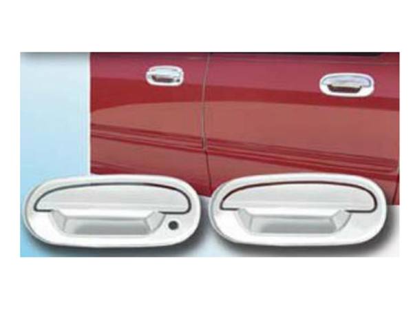 QAA - Ford F-150 1997-2003, 2-door, Pickup Truck (4 piece Chrome Plated ABS plastic Door Handle Cover Kit Does NOT include passenger key access ) DH37305 QAA