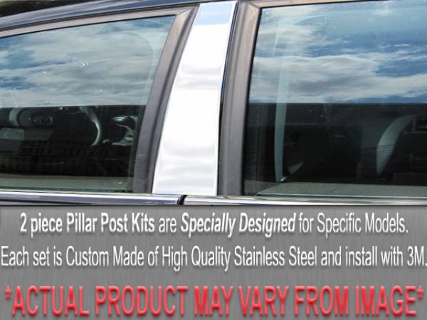 QAA - Ford F-150 2004-2008, 2-door, Pickup Truck, Regular Cab (2 piece Stainless Steel Pillar Post Trim ) PP44307 QAA