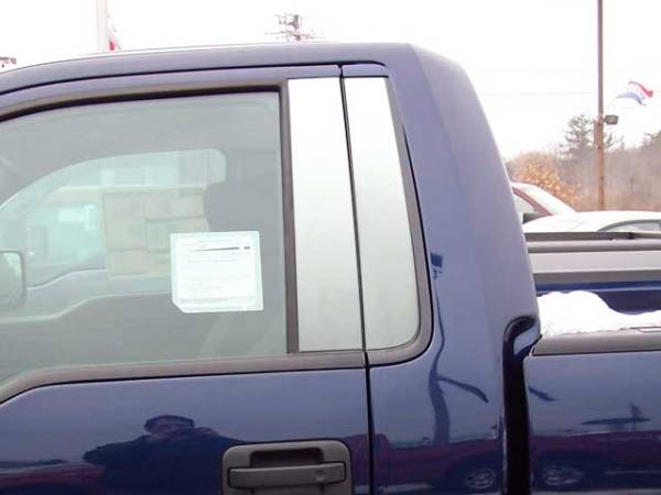 QAA - Ford F-150 2009-2014, 2-door, Pickup Truck, Regular Cab (4 piece Stainless Steel Pillar Post Trim ) PP49307 QAA