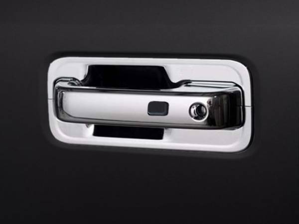 QAA - Ford F-250 & F-350 Super Duty 2017-2020, 4-door, Pickup Truck (12 piece Chrome Plated ABS plastic Door Handle Cover Kit Includes two smart key access points, Does NOT include passenger key access Includes Base Surround) DH55309 QAA