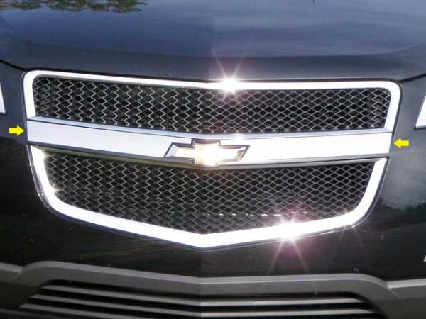 QAA - Chevrolet Traverse 2009-2012, 4-door, SUV (2 piece Stainless Steel Front Grille Accent Trim Logo Extension Inserts ) SG49165 QAA