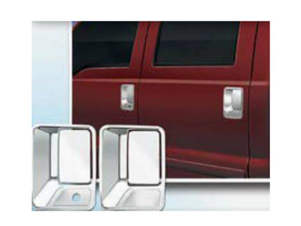 QAA - Ford F-250 & F-350 Super Duty 1999-2015, 4-door, Pickup Truck (8 piece Chrome Plated ABS plastic Door Handle Cover Kit Includes passenger key access ) DH39323 QAA