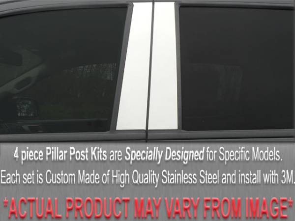 QAA - Ford F-250 & F-350 Super Duty 1999-2016, 2-door, 4-door, Pickup Truck (4 piece Stainless Steel Pillar Post Trim ) PP39323 QAA