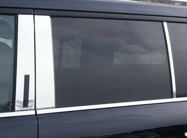 QAA - Ford Flex 2009-2019, 4-door, SUV (6 piece Stainless Steel Pillar Post Trim ) PP49341 QAA