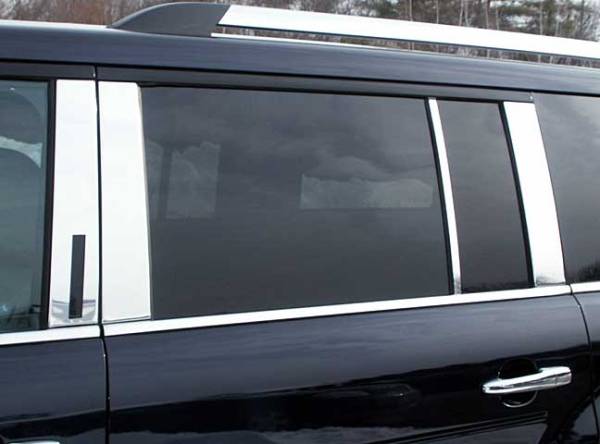 QAA - Ford Flex 2009-2019, 4-door, SUV (8 piece Stainless Steel Pillar Post Trim ) PP49342 QAA