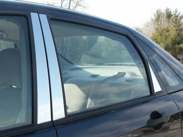 QAA - Ford Focus 2000-2007, 4-door, Sedan (6 piece Stainless Steel Pillar Post Trim ) PP44316 QAA