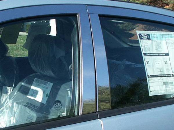 QAA - Ford Focus 2008-2011, 4-door, Sedan (4 piece Stainless Steel Pillar Post Trim ) PP48345 QAA