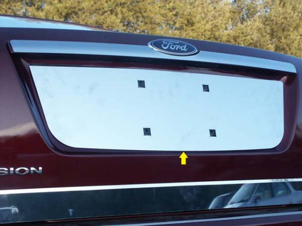 QAA - Ford Fusion 2006-2009, 4-door, Sedan (1 piece Stainless Steel License Plate Bezel 7.88" Width ) LP46390 QAA