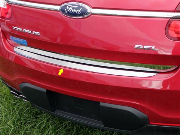 QAA - Ford Taurus 2010-2018, 4-door, Sedan (1 piece Stainless Steel Rear Bumper Trim Accent ) RB50490 QAA