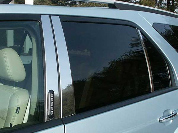 QAA - Ford Taurus X 2008-2009, 4-door, Crossover SUV (6 piece Stainless Steel Pillar Post Trim ) PP48356 QAA