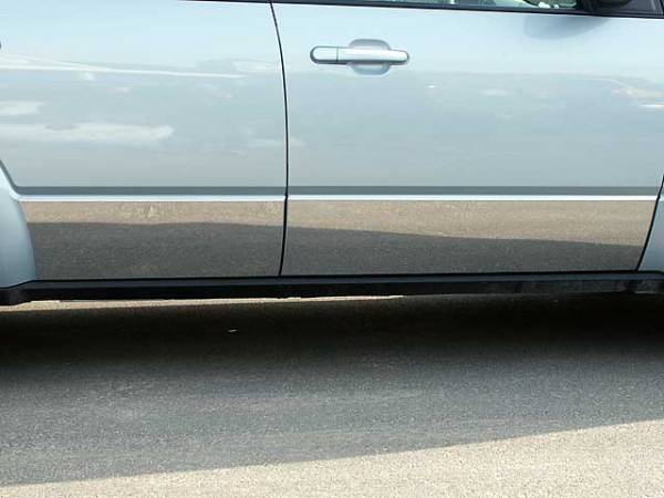 QAA - Ford Taurus X 2008-2009, 4-door, Crossover SUV (4 piece Stainless Steel Rocker Panel Trim, Full Kit 8.478" - 9.25" tapered Width, On the Doors Only Spans from the bottom of the molding to the bottom of the door.) TH48355 QAA