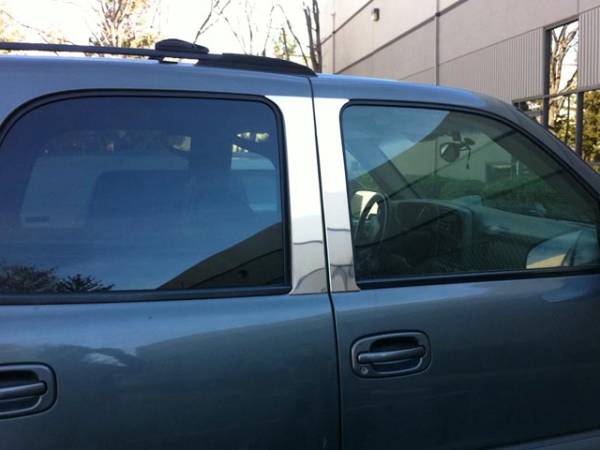 QAA - GMC Yukon 2000-2006, 4-door, SUV (4 piece Stainless Steel Pillar Post Trim ) PP40198 QAA