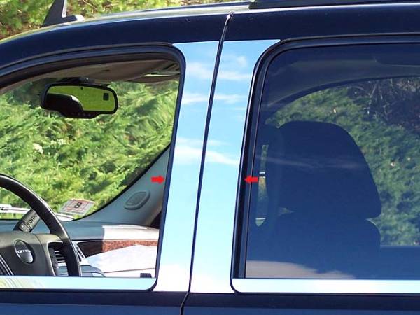 QAA - GMC Yukon 2007-2014, 4-door, SUV (4 piece Stainless Steel Pillar Post Trim ) PP47198 QAA