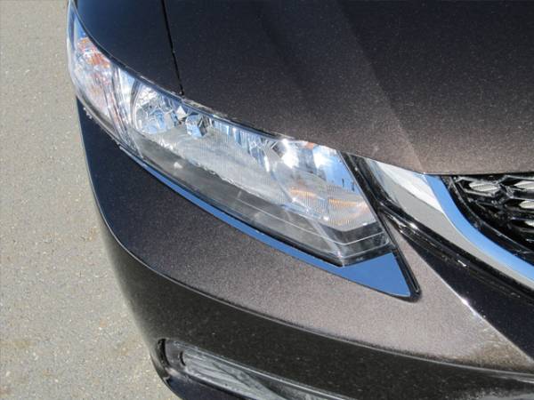 QAA - Honda Civic 2012-2015, 4-door, Sedan (2 piece Stainless Steel Head Light Accent Trim Adheres to the front bumper, underneath the headlight.) HL12214 QAA