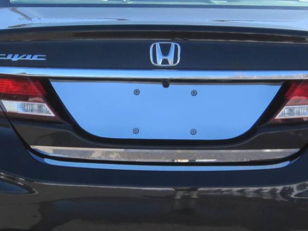 QAA - Honda Civic 2012-2015, 4-door, Sedan (1 piece Stainless Steel License Plate Bezel ) LP12214 QAA