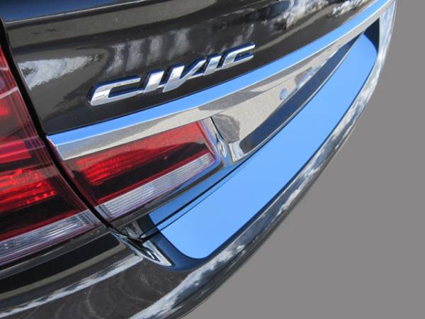 QAA - Honda Civic 2012-2015, 4-door, Sedan (1 piece Stainless Steel Rear Bumper Trim Accent ) RB12214 QAA