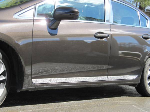 QAA - Honda Civic 2012-2015, 4-door, Sedan (4 piece Stainless Steel Rocker Panel Trim, Lower Kit 2" Width On the doors Only, spans from the bottom of the door UP to the specified width.) TH12215 QAA