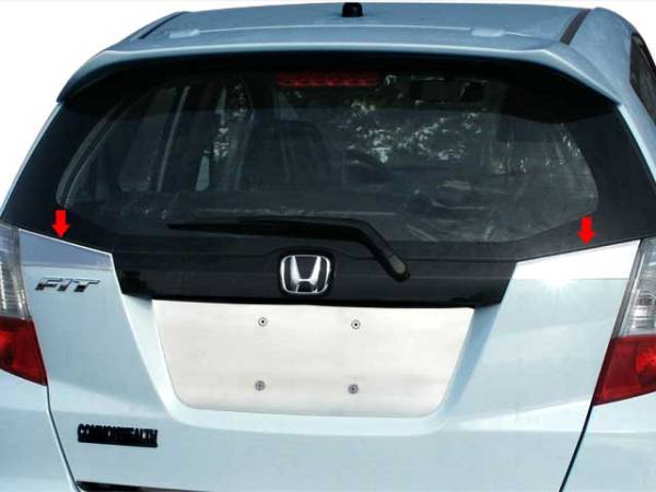 QAA - Honda Fit 2009-2013, 4-door, Hatchback (2 piece Stainless Steel Trunk Hatch Accent Trim ) TP29220 QAA