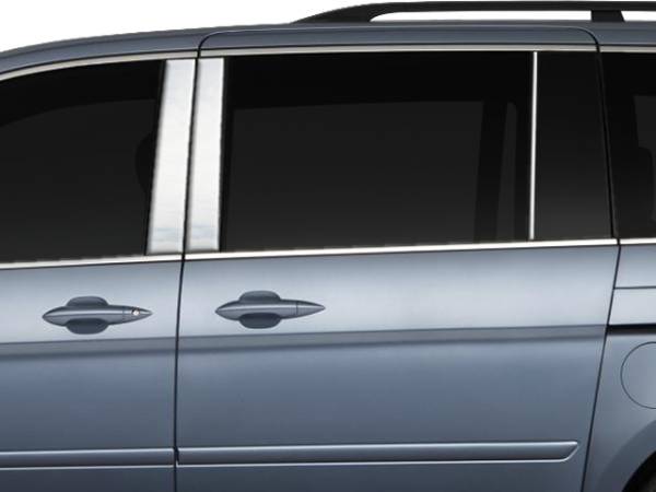 QAA - Honda Odyssey 2005-2010, 4-door, Minivan (6 piece Stainless Steel Pillar Post Trim ) PP25246 QAA