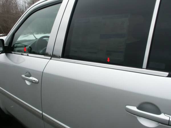 QAA - Honda Pilot 2009-2015, 4-door, SUV (4 piece Stainless Steel Window Sill Trim Set ) WS29260 QAA