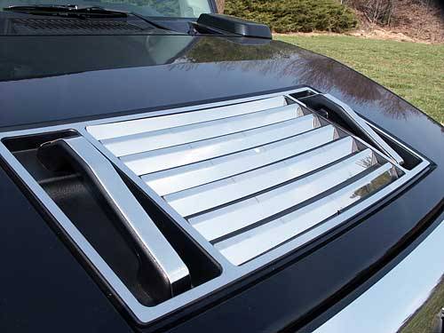 QAA - Hummer H2 2003-2009, 4-door, SUV (10 piece Stainless Steel Hood Accent Package Hood Vent Cover, Lever and Handle ) HV43006 QAA